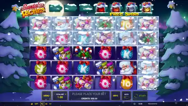 Santa's Riches gameplay 1 - swiss4win.ch