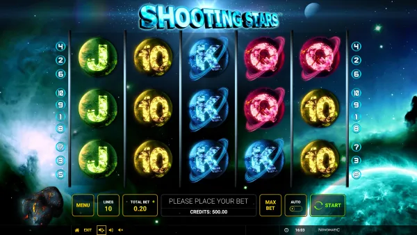 Shooting Stars gameplay 1 - swiss4win.ch