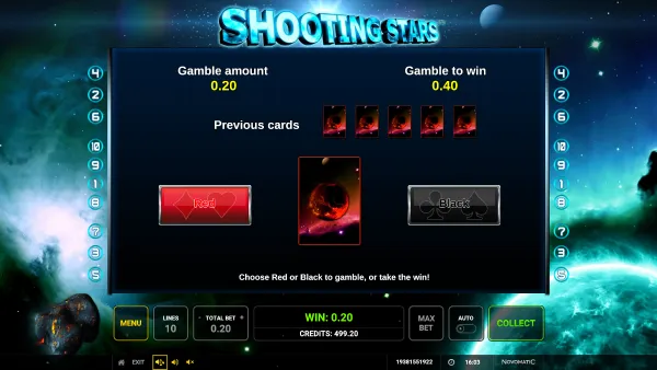 Shooting Stars gameplay 3 - swiss4win.ch