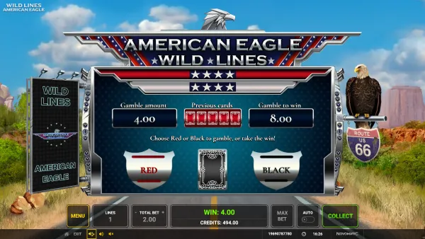 American Eagle Wild Lines gameplay 3 - swiss4win.ch