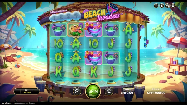 Beach Invaders gameplay 1 - swiss4win.ch