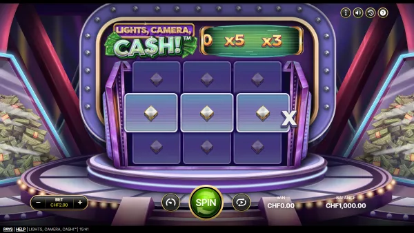 Lights Camera Cash gameplay 1 - swiss4win.ch