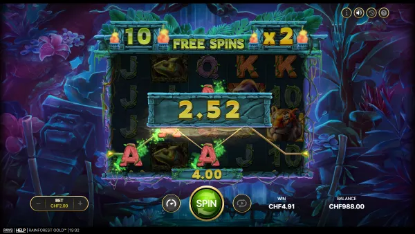 Rainforest Gold gameplay 3 - swiss4win.ch