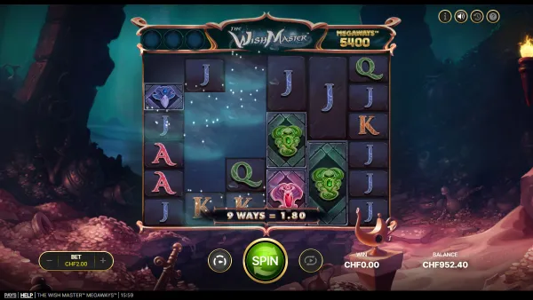 The Wish Master Megaways gameplay 2 - swiss4win.ch