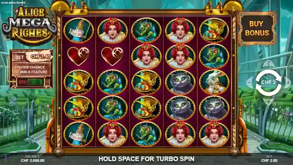 Alice Mega Riches gameplay 1 - swiss4win.ch
