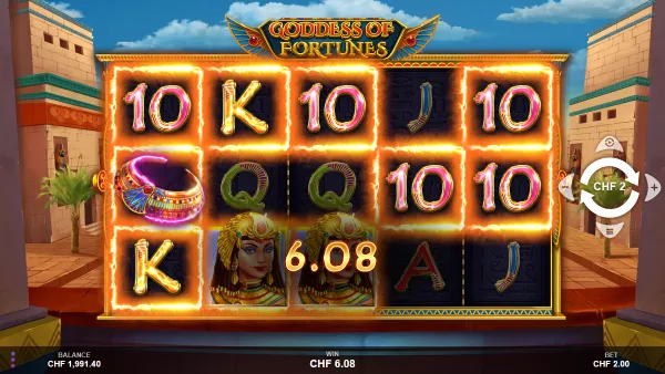 Goddess of Fortunes gameplay 2 - swiss4win.ch