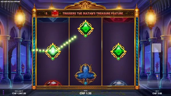 Sultan's Palace Fortune gameplay 2 - swiss4win.ch