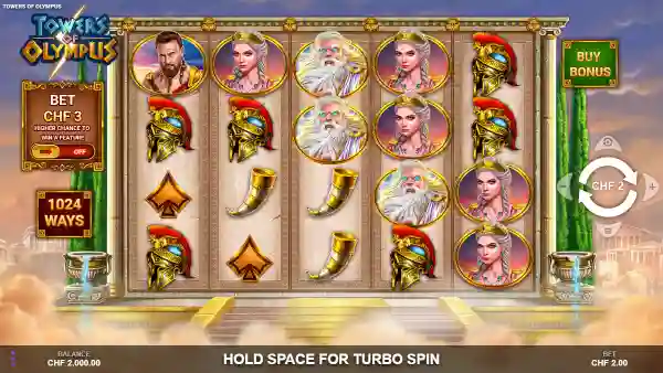 Tower of Olympus gameplay 1 - swiss4win.ch