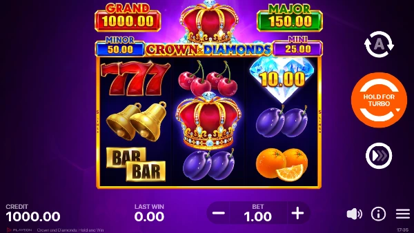 Crown and Diamonds: Hold and Win - Gameplay 1