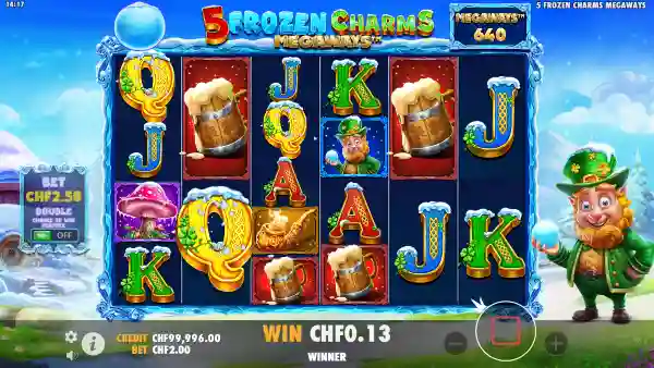 5 Frozen Charms Megaways gameplay 2 - swiss4win.ch