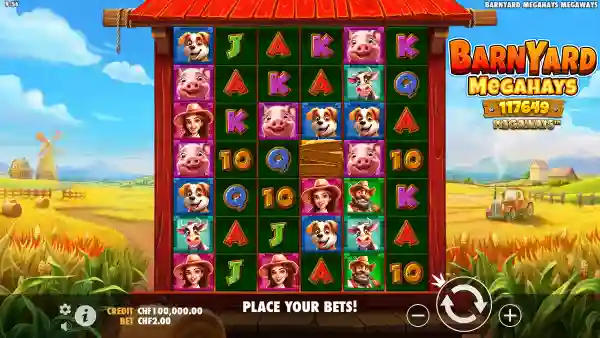 Barnyard Megahays Megaways gameplay 1 - swiss4win.ch