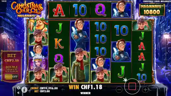 Christmas Carol Megaways gameplay 2 - swiss4win.ch