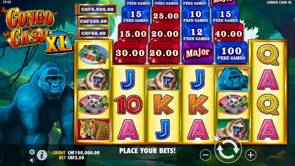 Congo Cash XL gameplay 1 - swiss4win.ch