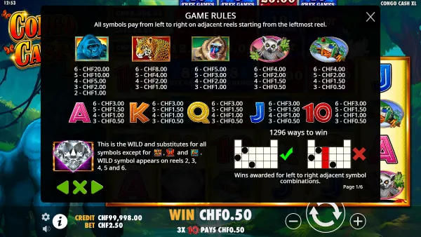 Congo Cash XL gameplay 3 - swiss4win.ch
