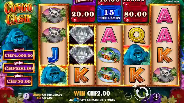 Congo Cash gameplay 2 - swiss4win.ch