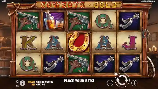 Cowboys Gold gameplay 1 - swiss4win.ch