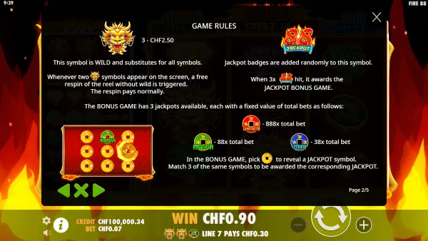 Fire 88 gameplay 3 - swiss4win.ch