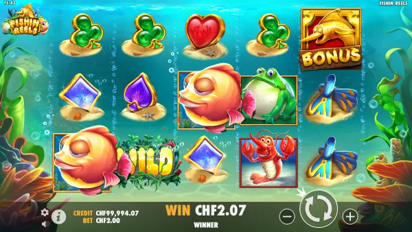 Fishin' Reels gameplay 2 - swiss4win.ch