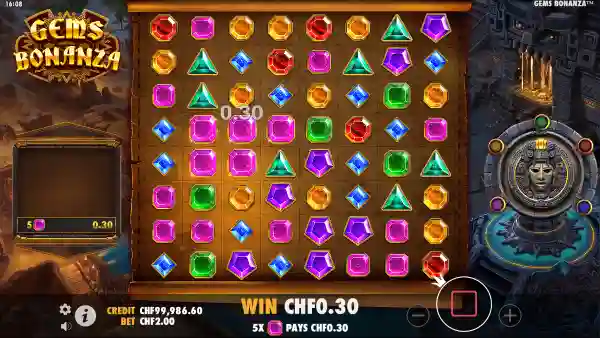 Gems Bonanza gameplay 2 - swiss4win.ch