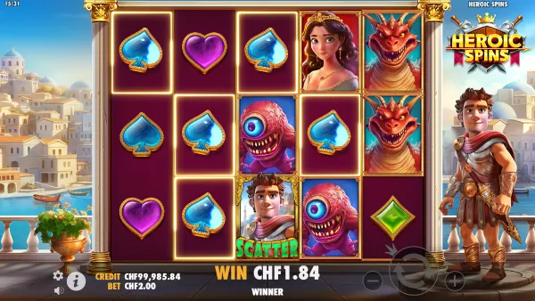 Heroic Spins gameplay 2 - swiss4win.ch