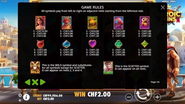 Heroic Spins gameplay 3 - swiss4win.ch