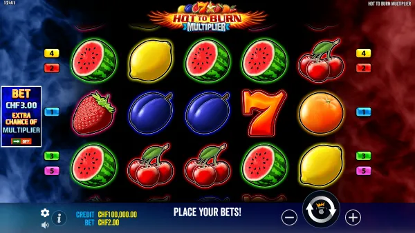 Hot to Burn Multiplier gameplay 1 - swiss4win.ch