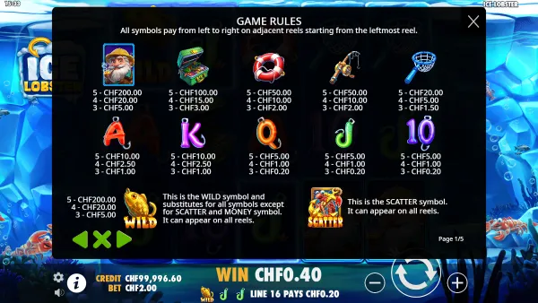 Ice Lobster gameplay 3 - swiss4win.ch