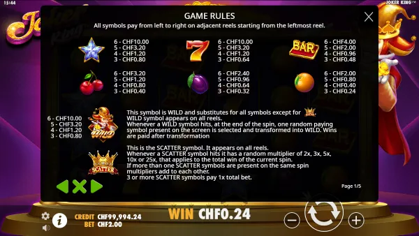 Joker King gameplay 3 - swiss4win.ch