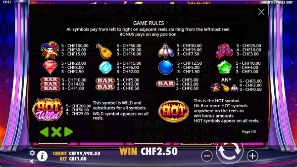 Joker's Jewels Hot gameplay 3 - swiss4win.ch