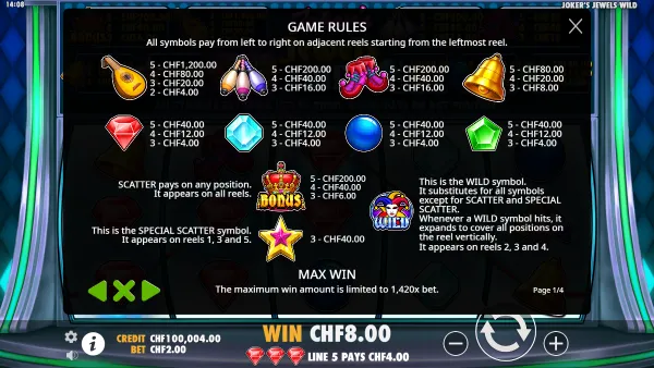 Joker's Jewels Wild gameplay 3 - swiss4win.ch
