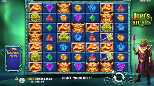 Loki's Riches gameplay 1 - swiss4win.ch