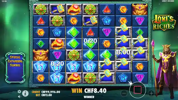 Loki's Riches gameplay 2 - swiss4win.ch