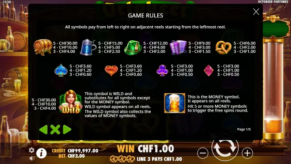 Octobeer Fortunes gameplay 3 - swiss4win.ch