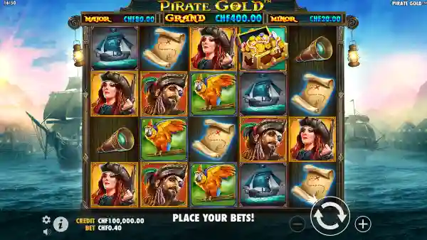 Pirate Gold gameplay 1 - swiss4win.ch
