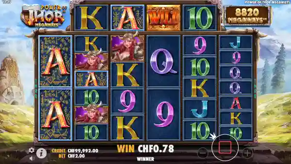 Power of Thor Megaways gameplay 2 - swiss4win.ch