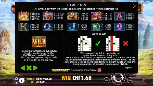 Power of Thor Megaways gameplay 3 - swiss4win.ch