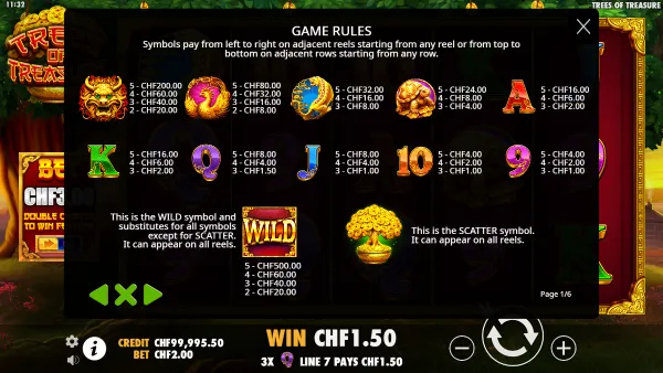 Trees of Treasure gameplay 3 - swiss4win.ch