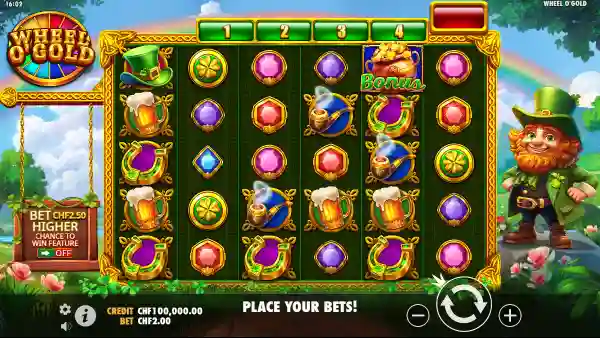 Wheel O'Gold gameplay 1 - swiss4win.ch