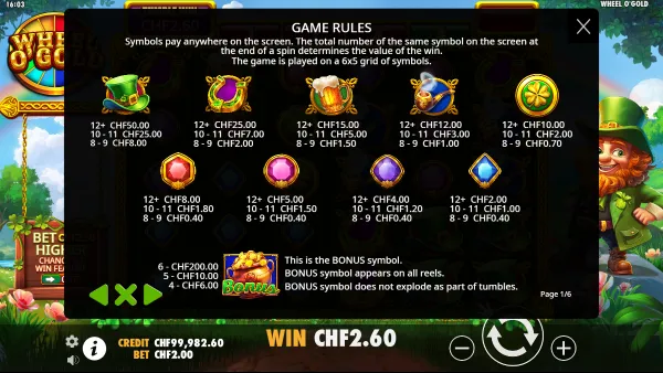 Wheel O'Gold gameplay 3 - swiss4win.ch
