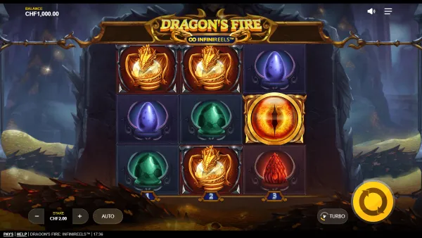 Dragon's Fire Infinireels gameplay 1 - swiss4win.ch