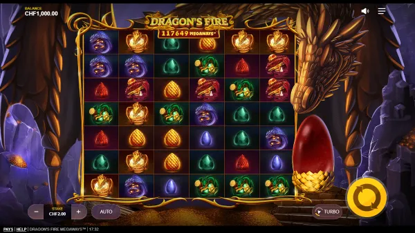 Dragon's Fire Megaways gameplay 1 - swiss4win.ch