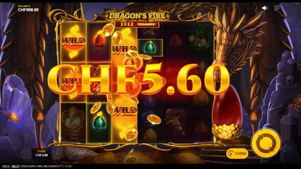 Dragon's Fire Megaways gameplay 2 - swiss4win.ch