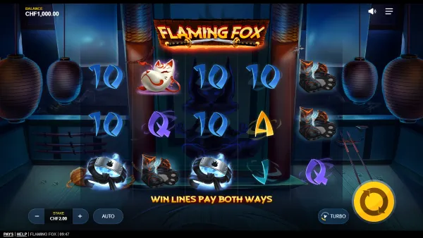 Flaming Fox gameplay 1 - swiss4win.ch