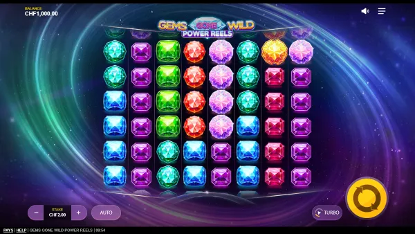 Gems Gone Wild Power Reels gameplay 1 - swiss4win.ch