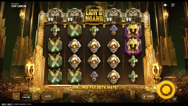Lion's Hoard gameplay 1 - swiss4win.ch