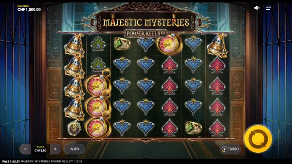 Majestic Mysteries Power Reels gameplay 1 - swiss4win.ch