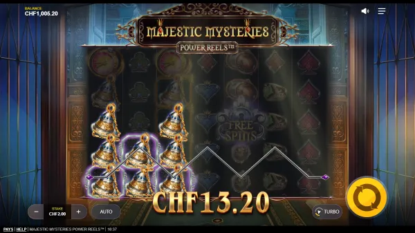Majestic Mysteries Power Reels gameplay 2 - swiss4win.ch