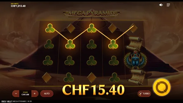 Mega Pyramid gameplay 2 - swiss4win.ch