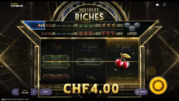 Multiplier Riches gameplay 2 - swiss4win.ch