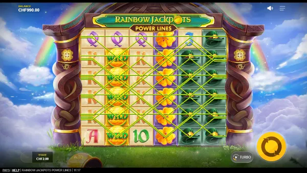Rainbow Jackpots Powerlines gameplay 2 - swiss4win.ch